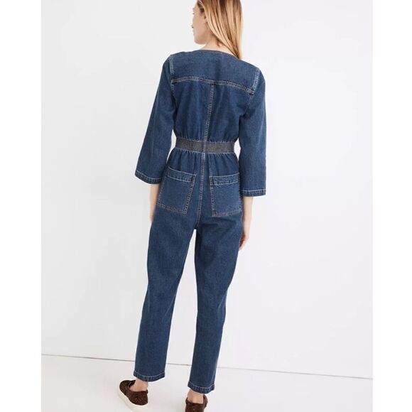 Madewell Denim Patch Pocket Coverall Jumpsuit in Afield Wash - Picture 3 of 12